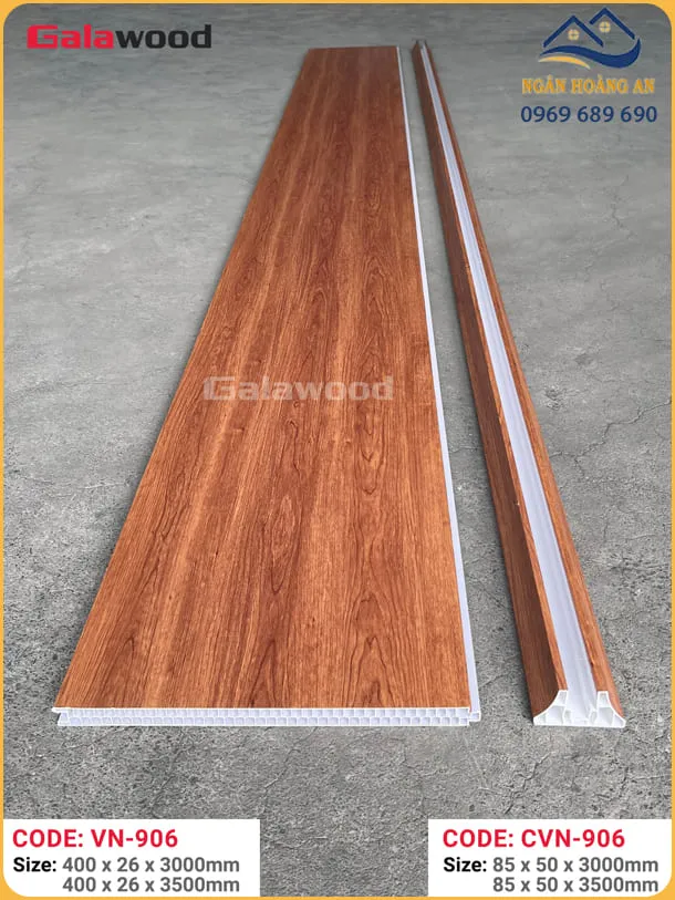 Tấm Vách Ngăn Phòng Nhựa Giả Gỗ Galawood VN-906X3M
